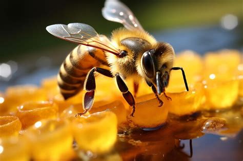 Honeybee! A Tiny Pollinator Known for its Sweet Nectar Collection and Exquisite Honeycomb Architecture